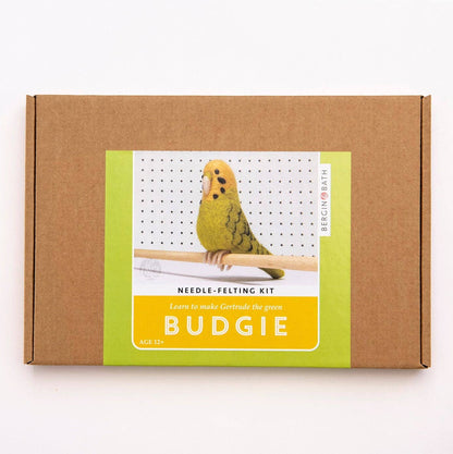 Needle Felting Kit Budgie. Make a wool felt budgerigar