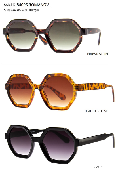 Romanov - Sunglasses: BROWN STRIPE