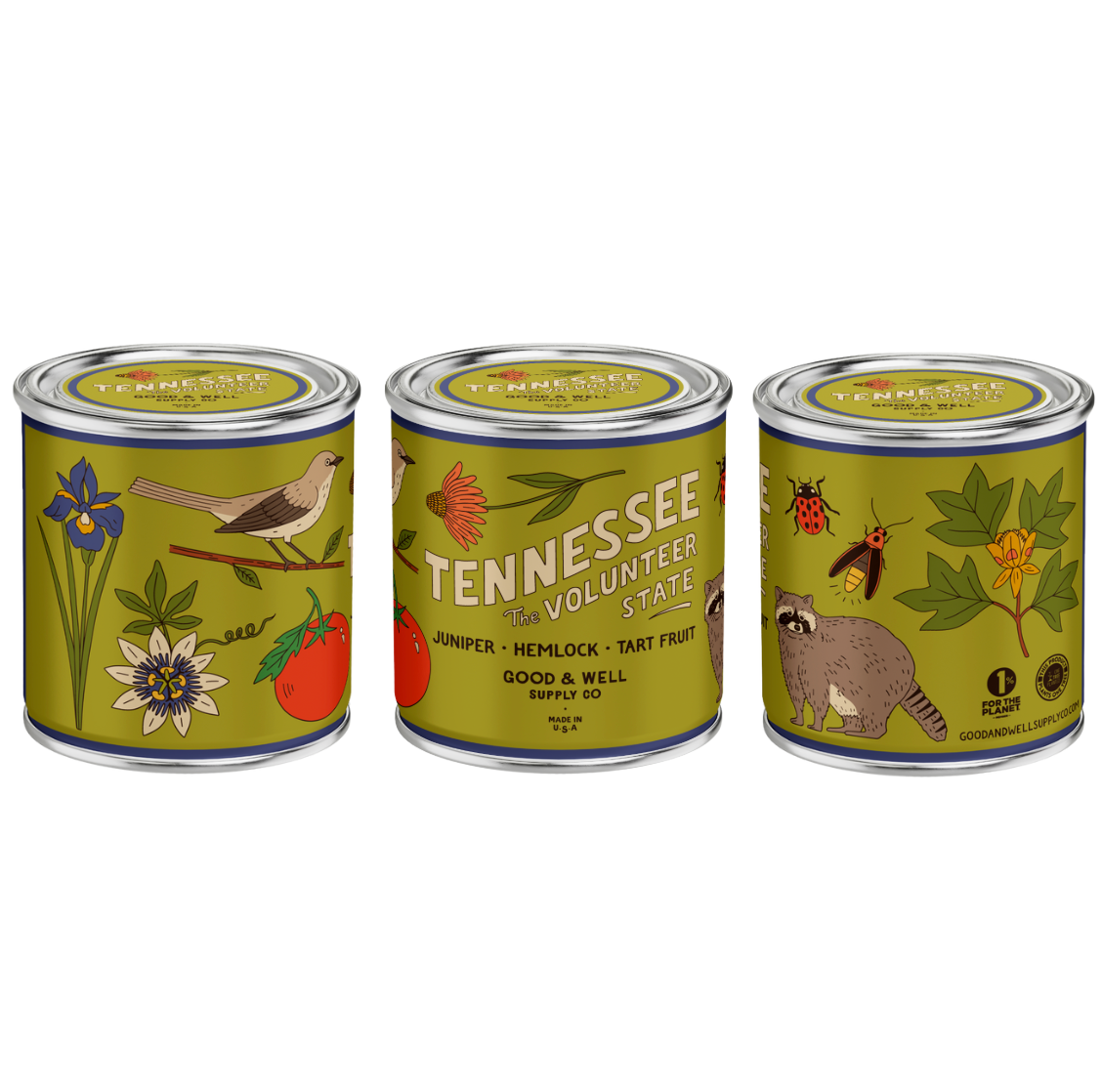 Tennessee State Soy Candle: 1/2 Pint / Cotton Wick