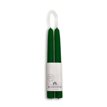 Beeswax Taper Candles – Dripless & Handmade in USA: Teal / 10"