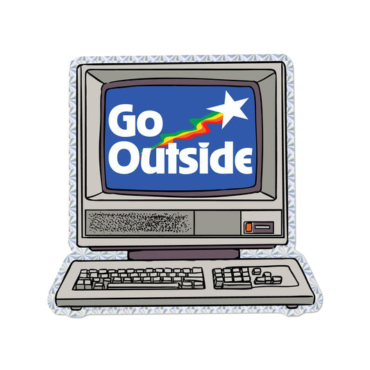 Go Outside sticker: Single