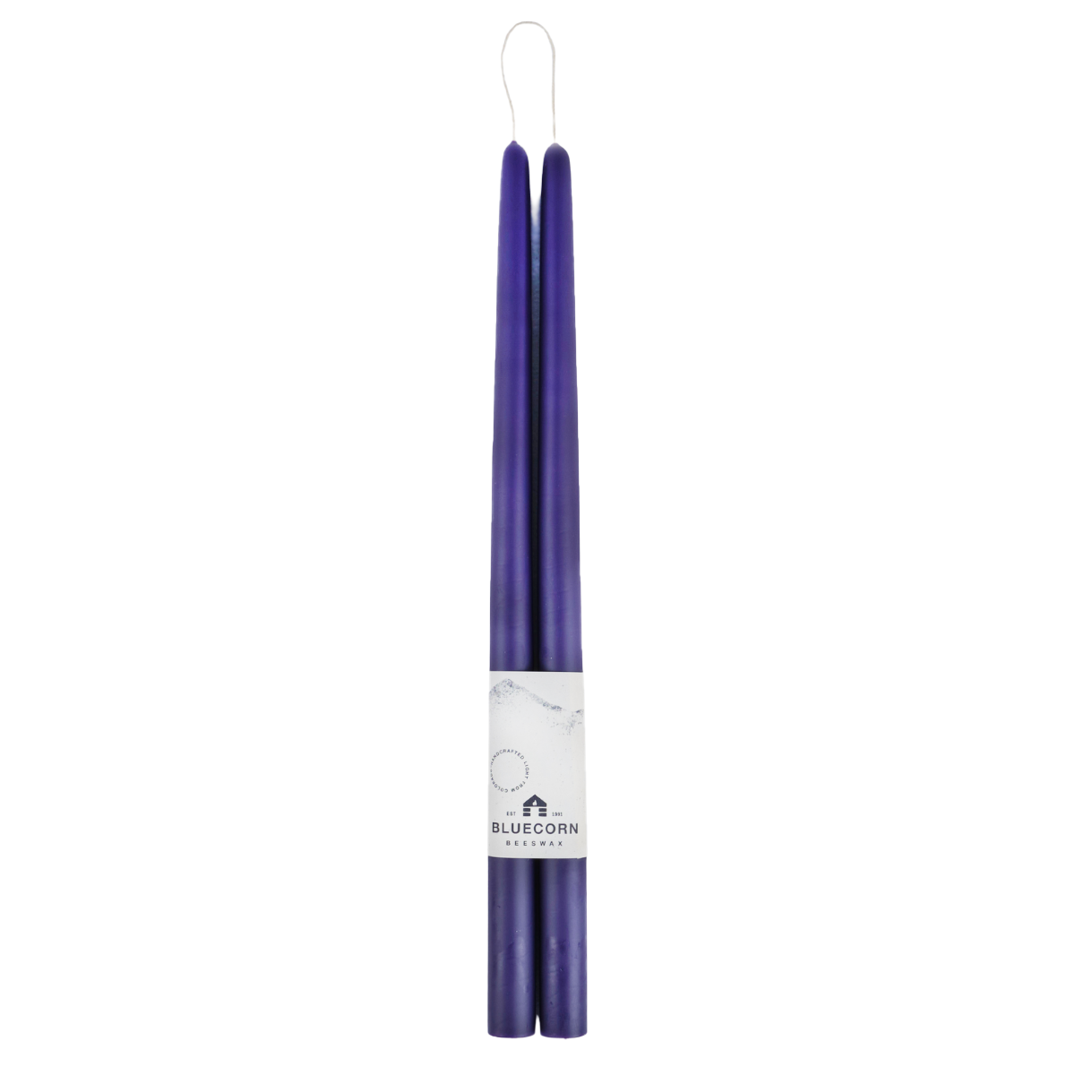 Pair of Hand-Dipped Beeswax Taper Candles: 10" / Apricot