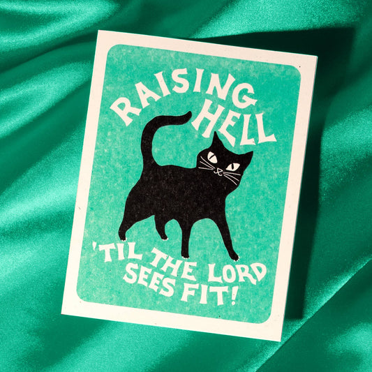 Raising Hell - Risograph Card