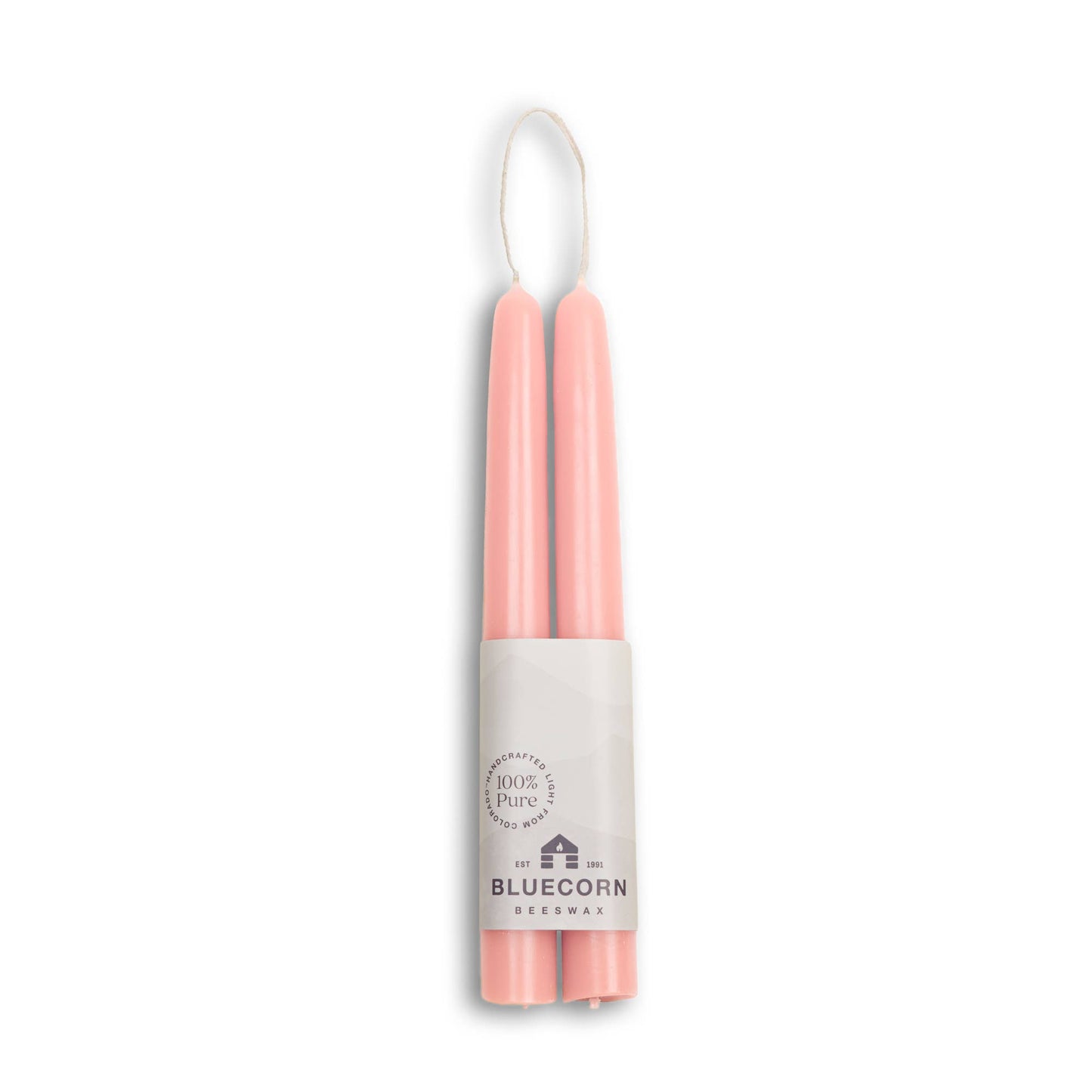 Beeswax Taper Candles – Dripless & Handmade in USA: Lilac / 10"